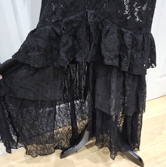 ~SOLD~ Dolls Kill Current Mood Witchy The Rumors Black Lace Cut Out Maxi Dress S - Picture 8 of 14